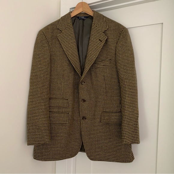 Vintage Polo Ralph Lauren Brown Tweed Blazer - Picture 3 of 12